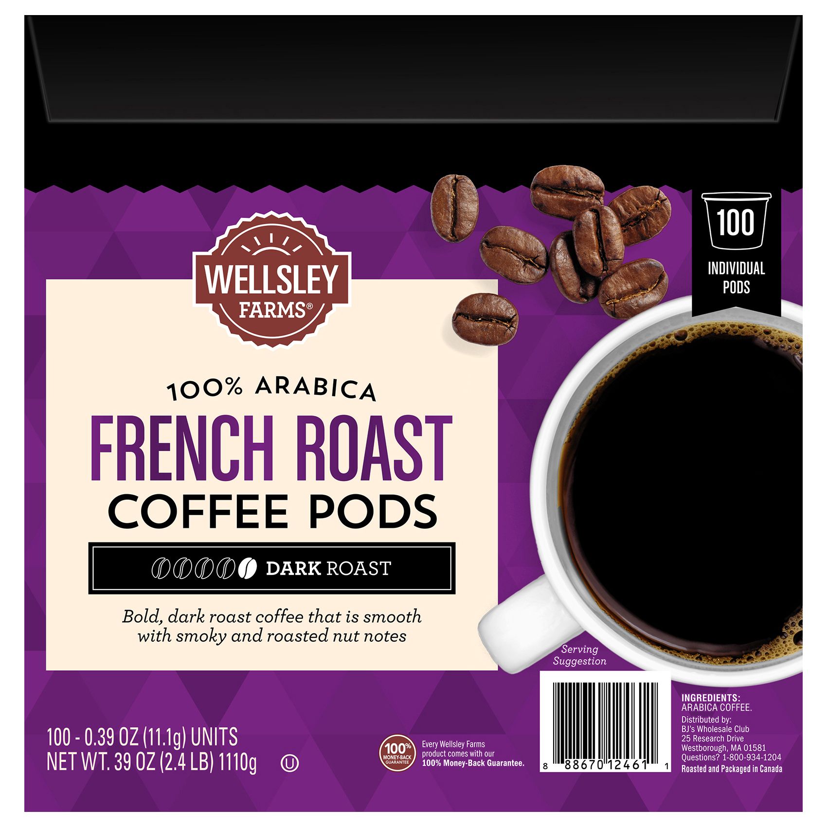 Instant® Compostable Coffee Pods, French Dark Roast, 30 pods