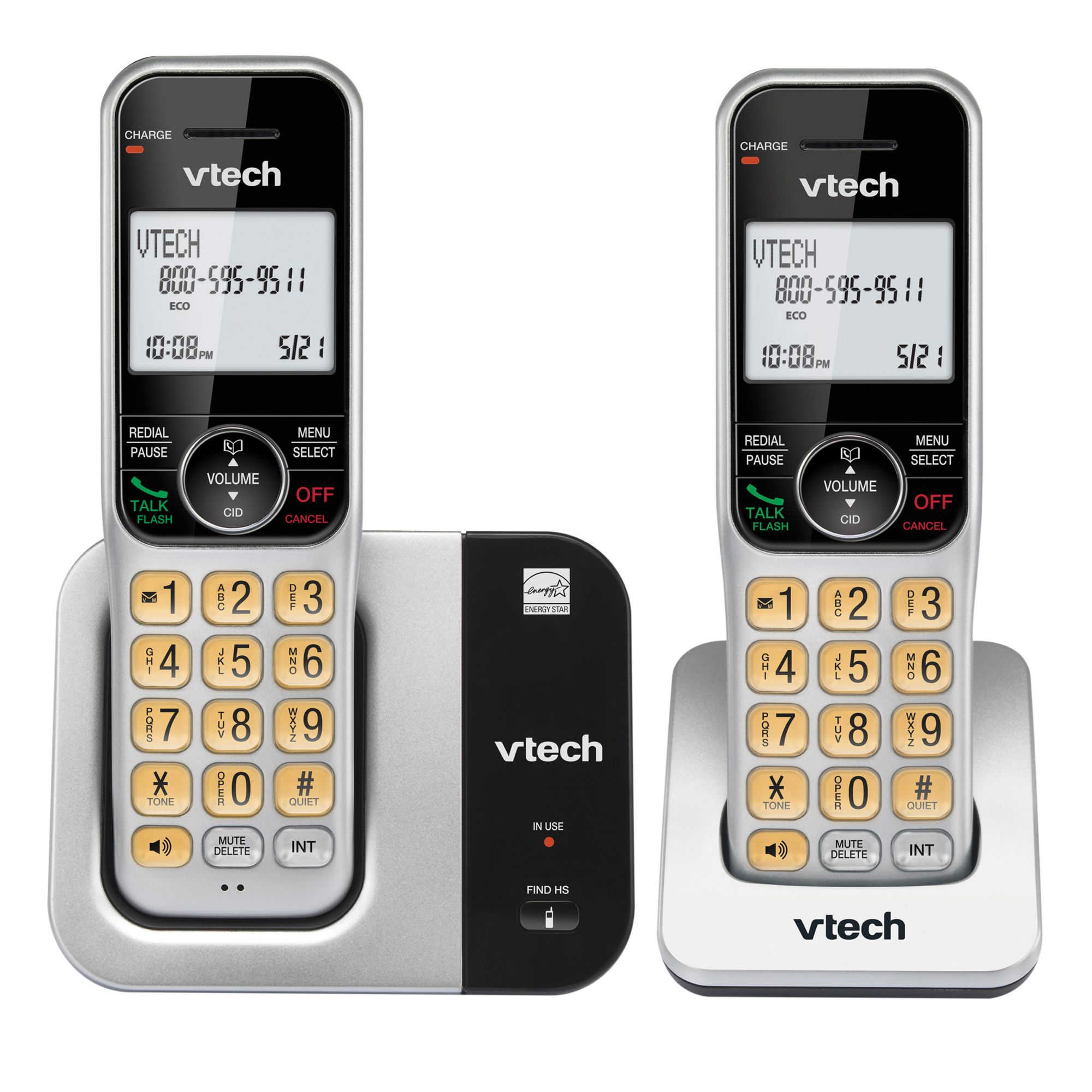 VTech 2-Handset DECT 6.0 Expandable Cordless Phone