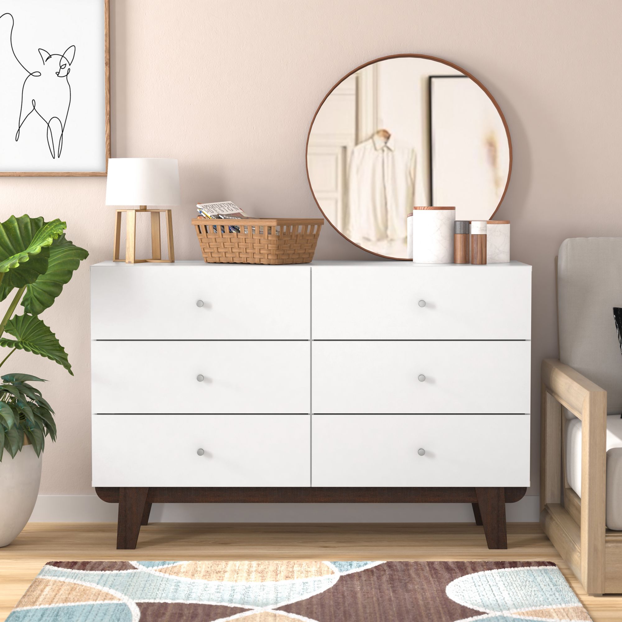 Modern white deals dresser ikea