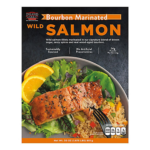 Inland Market Bourbon Marinated Wild Salmon, 30 oz.