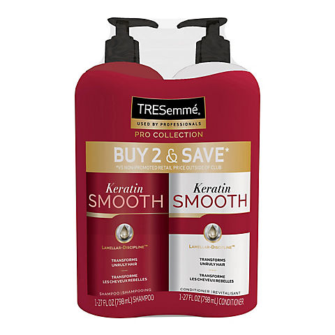 TRESemme Pro Collection Keratin Smooth Shampoo and Conditioner, 2 pk./27 fl. oz.