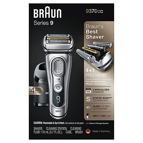Braun Series 9 9370cc Electric Shaver, Rechargeable & Cordless Electric Razor for Men
