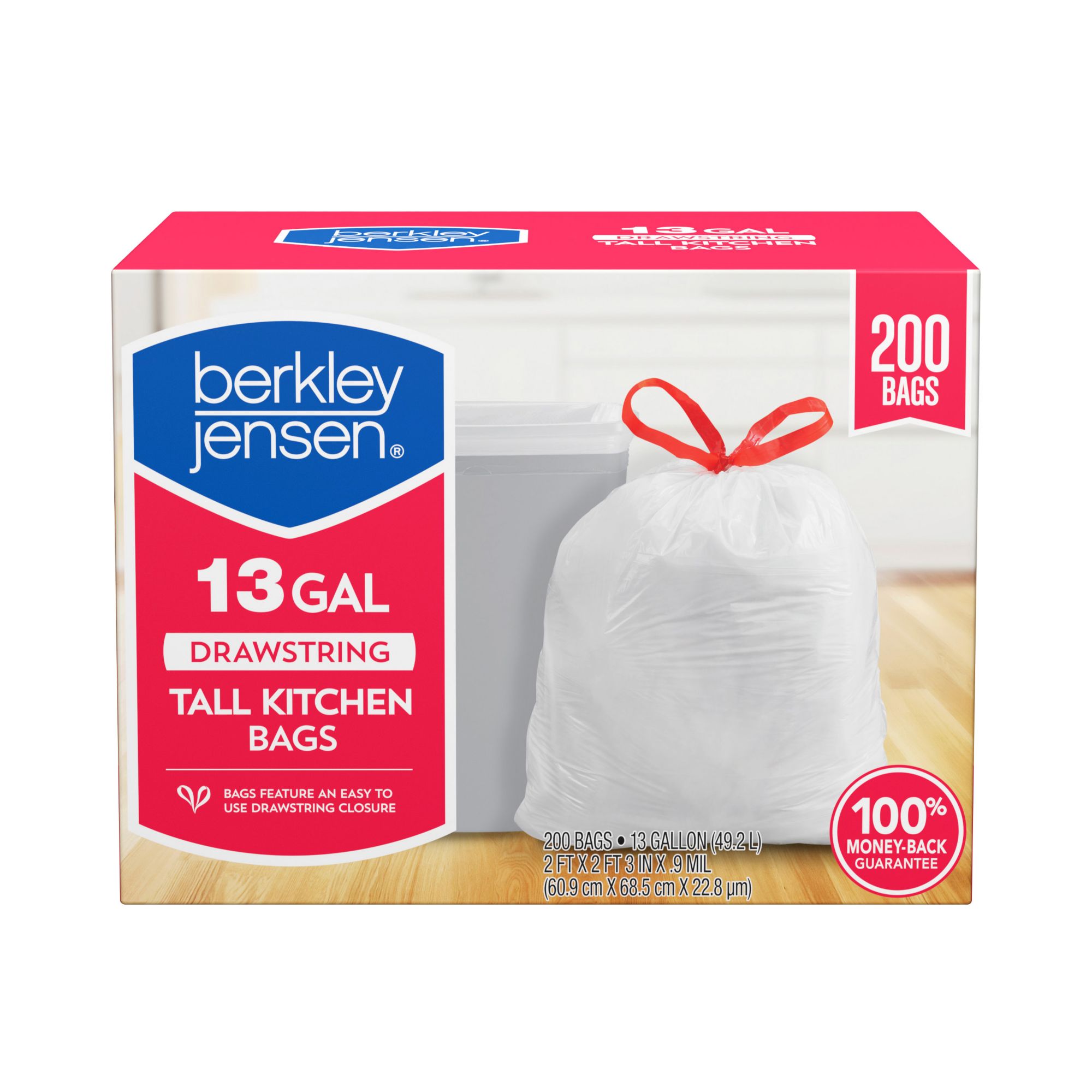 Berkley Jensen Kitchen Bags, 200 ct./13 gal. 0.69mL