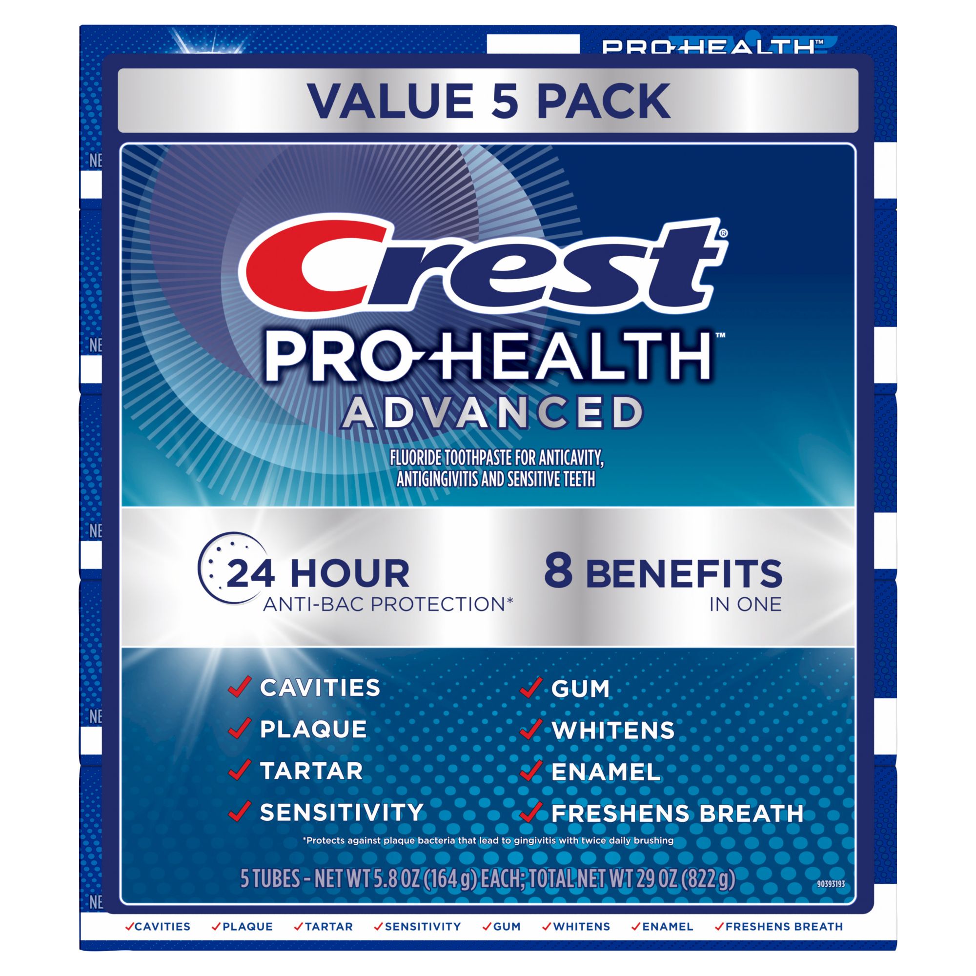 Crest Pro-Health Whitening Toothpaste, 5 ct.