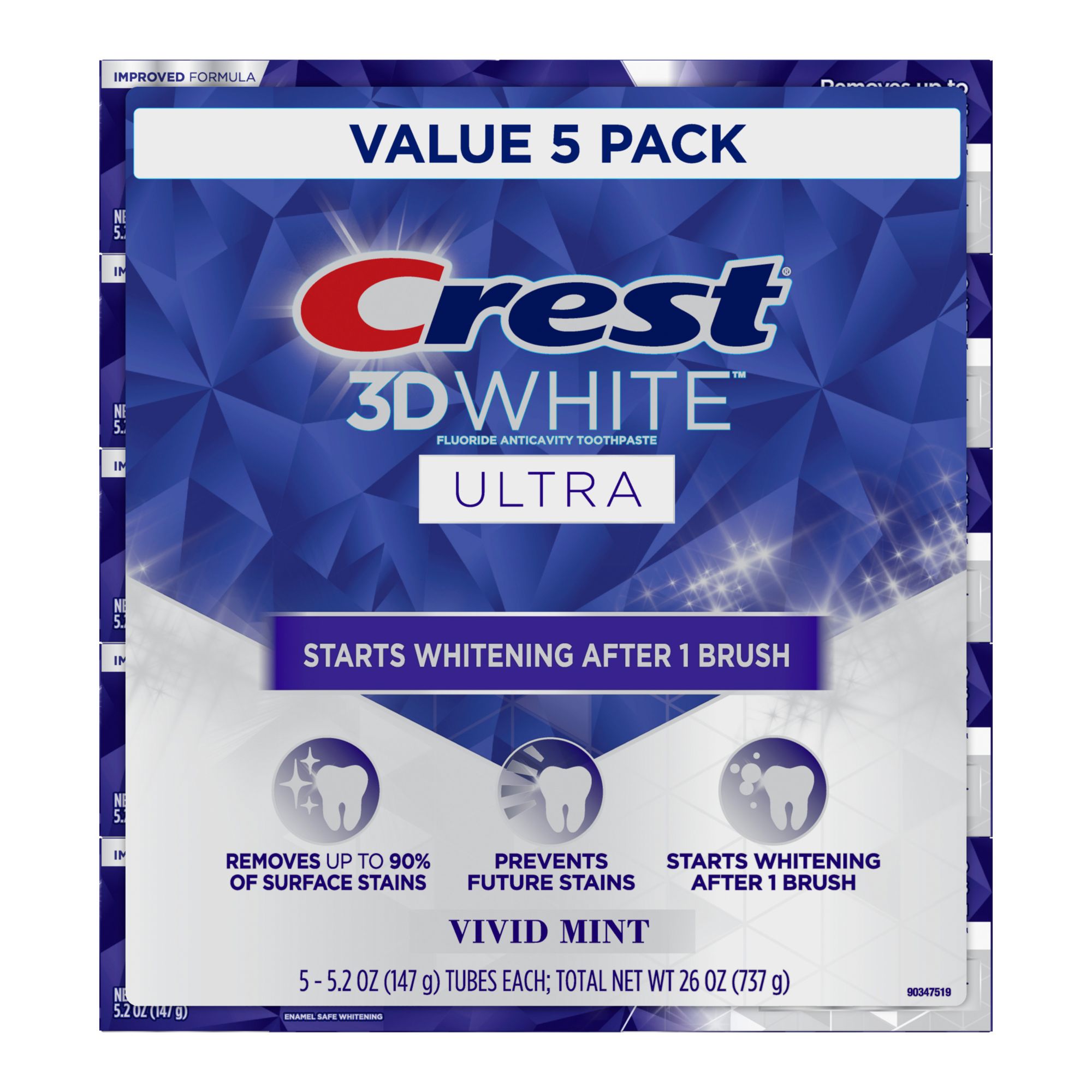 Crest 3d White Advanced Stain Shield Teeth Whitening Toothpaste - 3.8oz :  Target