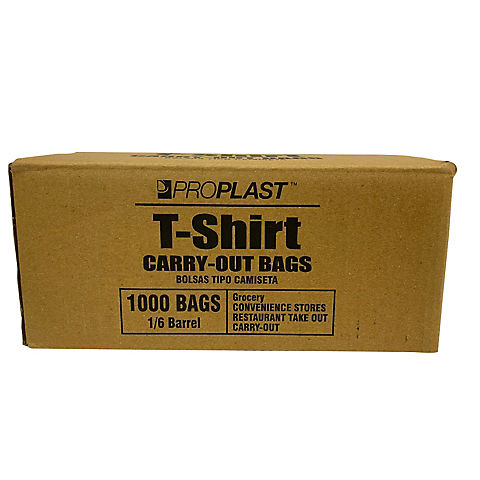 Proplast T-shirt Carry-Out Bags, 1000 ct.