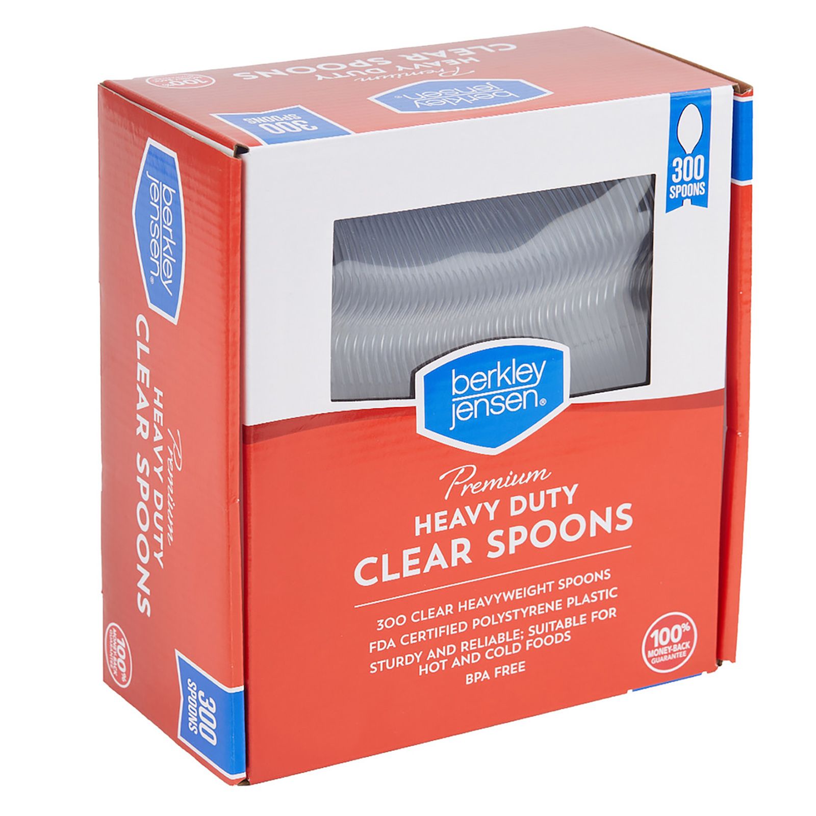 Berkley Jensen Plastic Spoons, 300 ct. - Clear