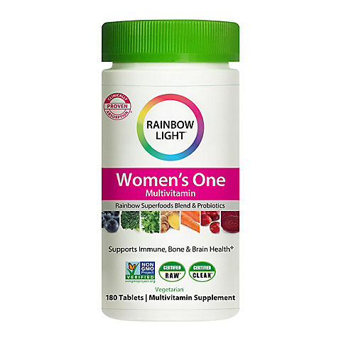 Rainbow Light Women's One Multivitamin, Once-daily Nutritional Support for Women's Health, 180 Tablets
