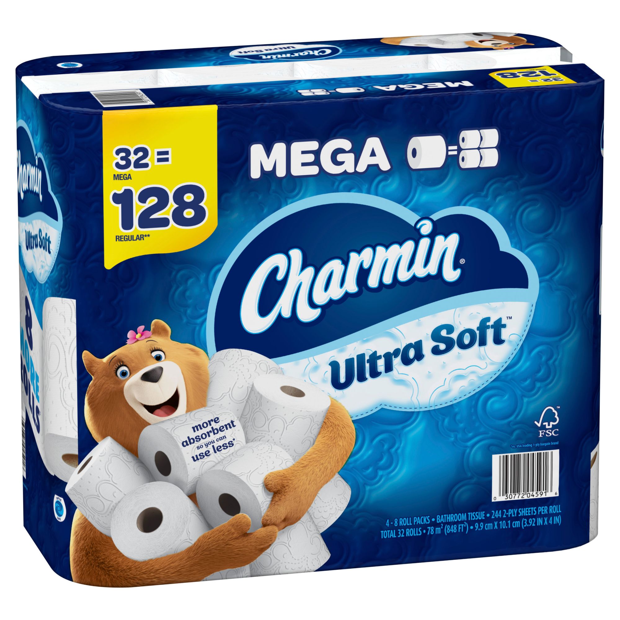 Charmin Ultra Soft Toilet Paper Mega Rolls, 32 ct.