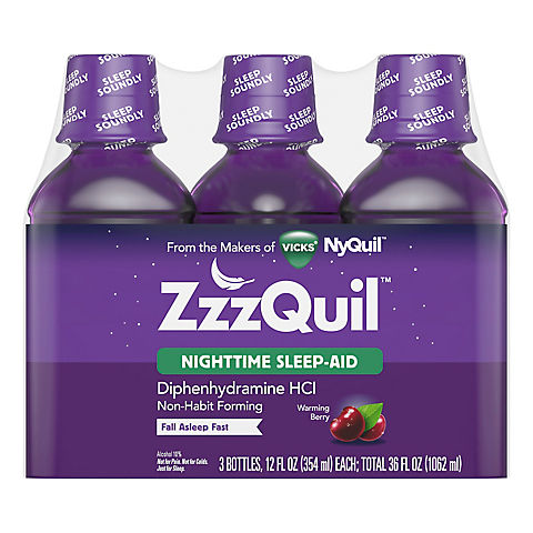 ZzzQuil Nighttime Sleep-Aid Liquid Warming Berry Flavor, 36 oz.