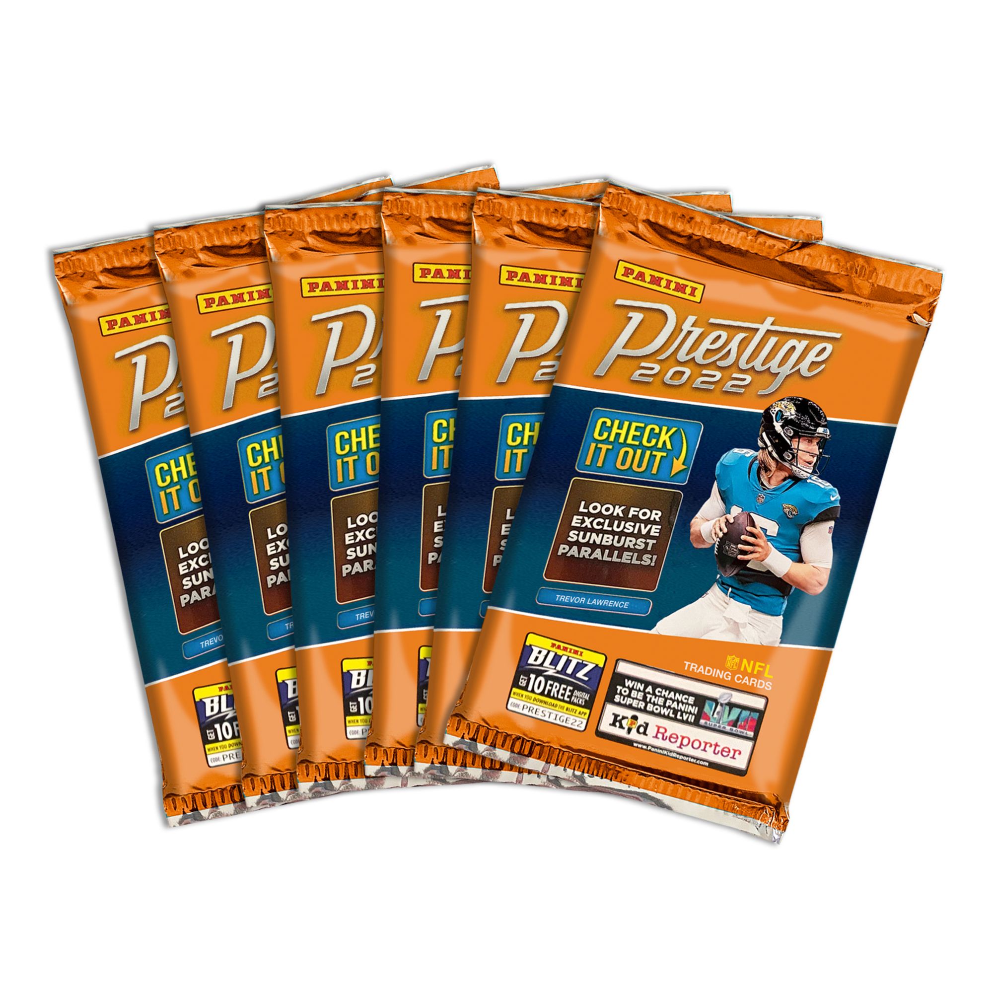 2022 Panini Prestige Football NFL Factory Sealed Blaster Box - 66 Trading  Cards Total - 6 Packs with 11 Cards Per Pack