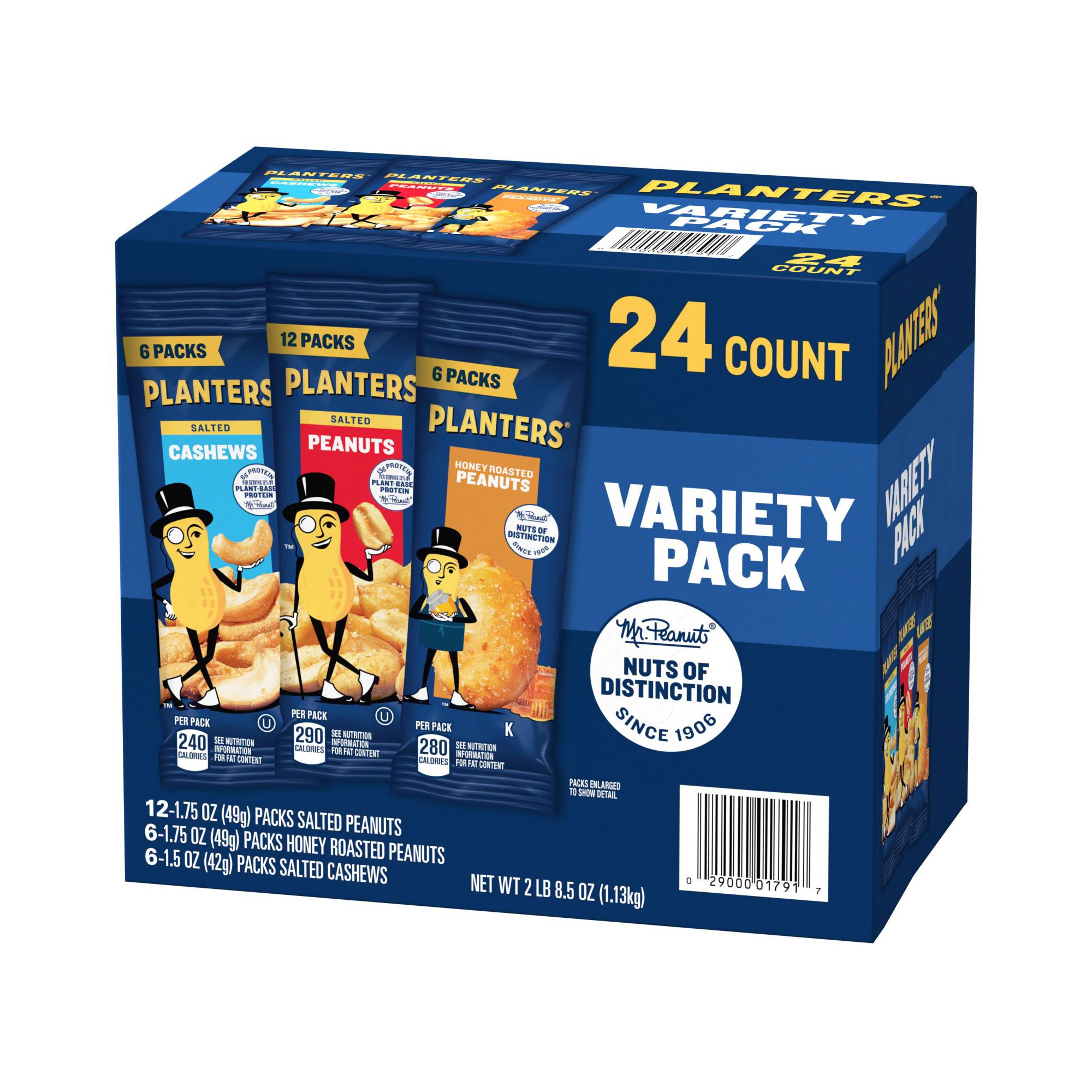 Snack Honey Roasted Mixed Nuts with Peanuts, 24 Ounces, Peanuts