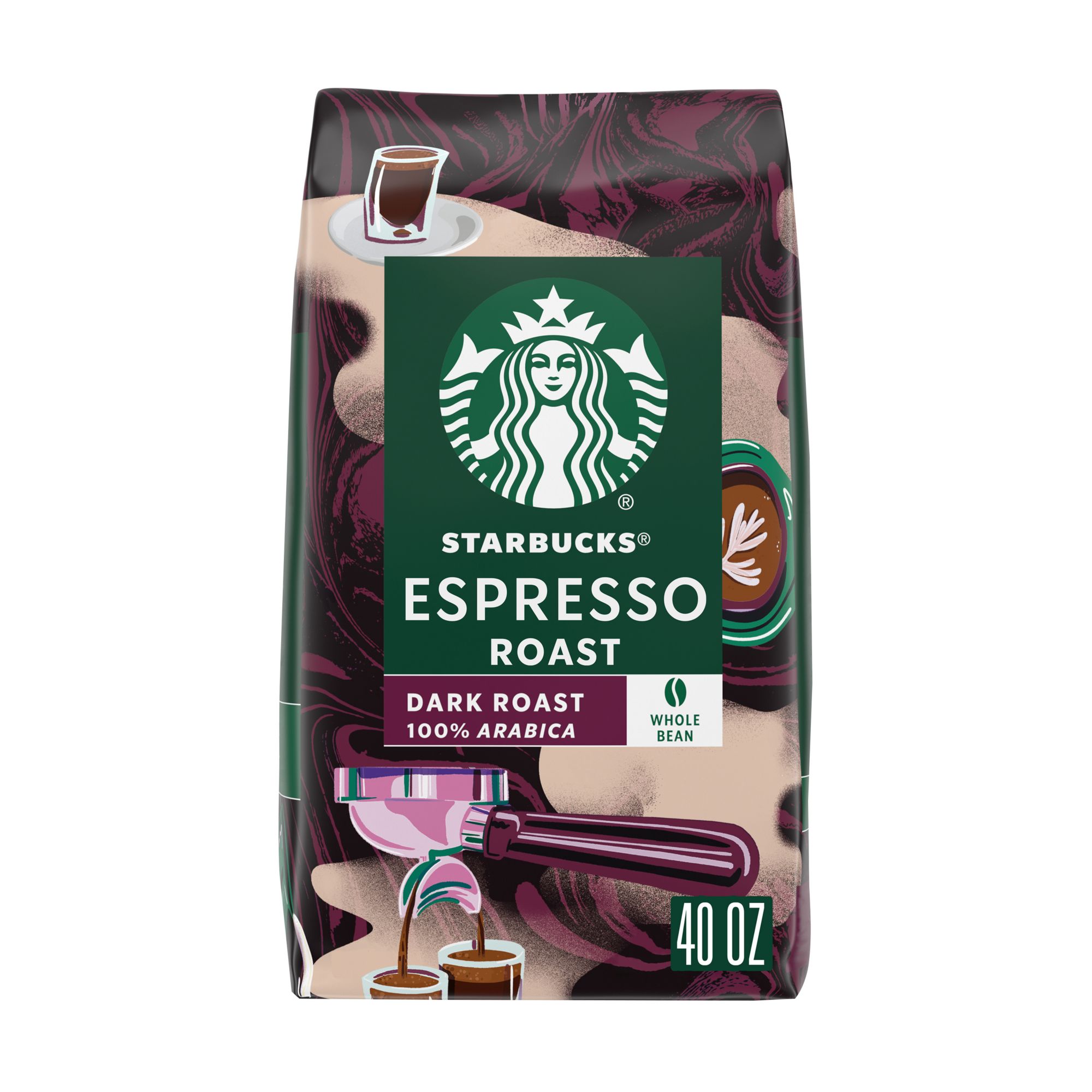 Starbucks Espresso Roast 100% Arabica Dark Roast Ground Coffee Bag