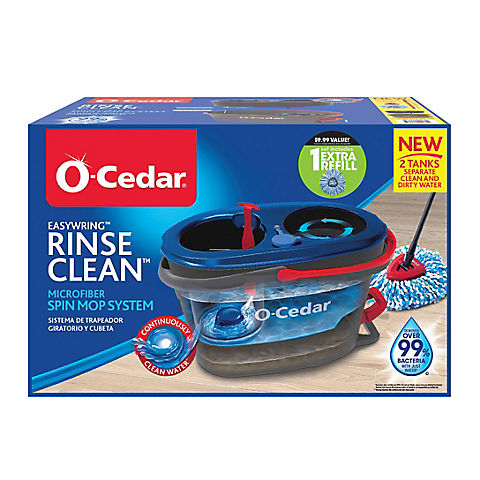 O-Cedar EasyWring RinseClean Spin Mop & Bucket System +1 Refill