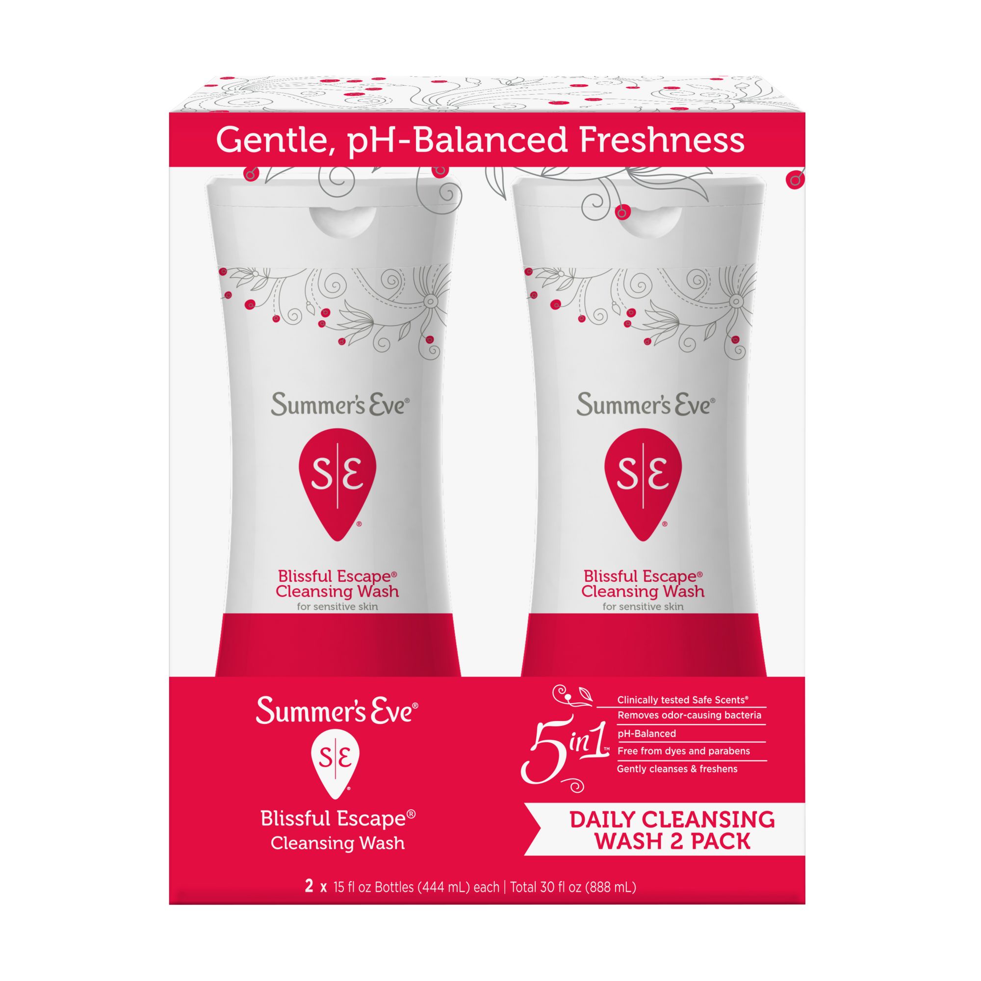 Summers Eve Blissful Escape Feminine Cleansing Wash, 2 pk.