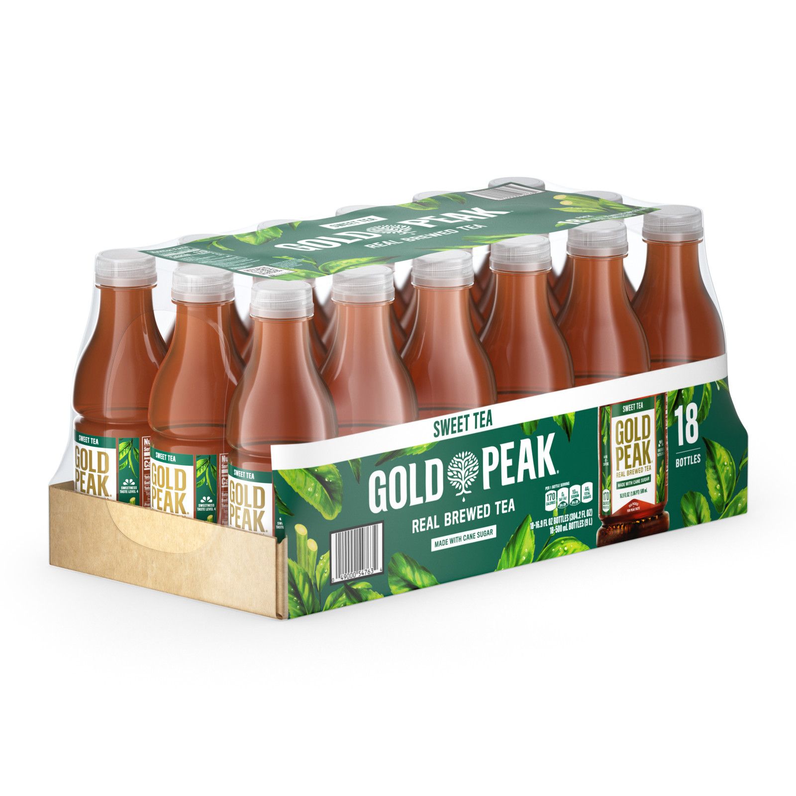 Pure Leaf Honey Green Real Brewed Iced Tea, 18.5 oz, 12 Pack Bottles 