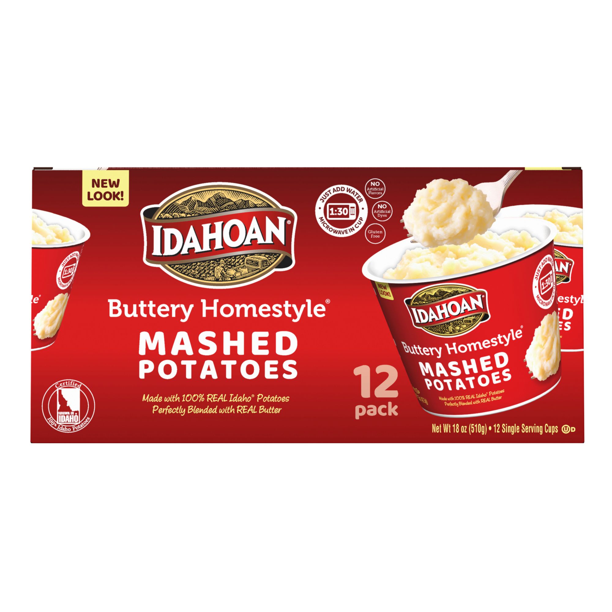 Idahoan Mashed Potatoes, Buttery Homestyle, Family Size - 8 oz