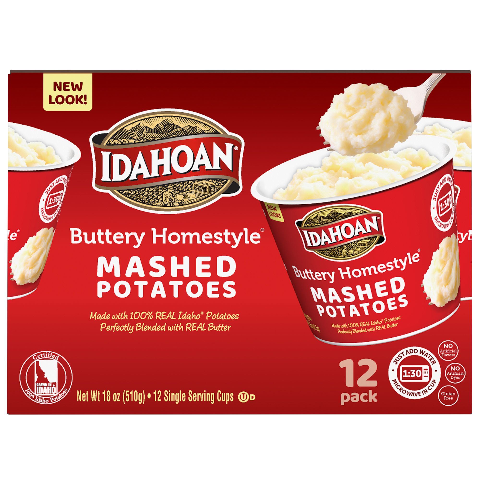 Idahoan Mashed Potatoes, Buttery Homestyle, Family Size - 8 oz