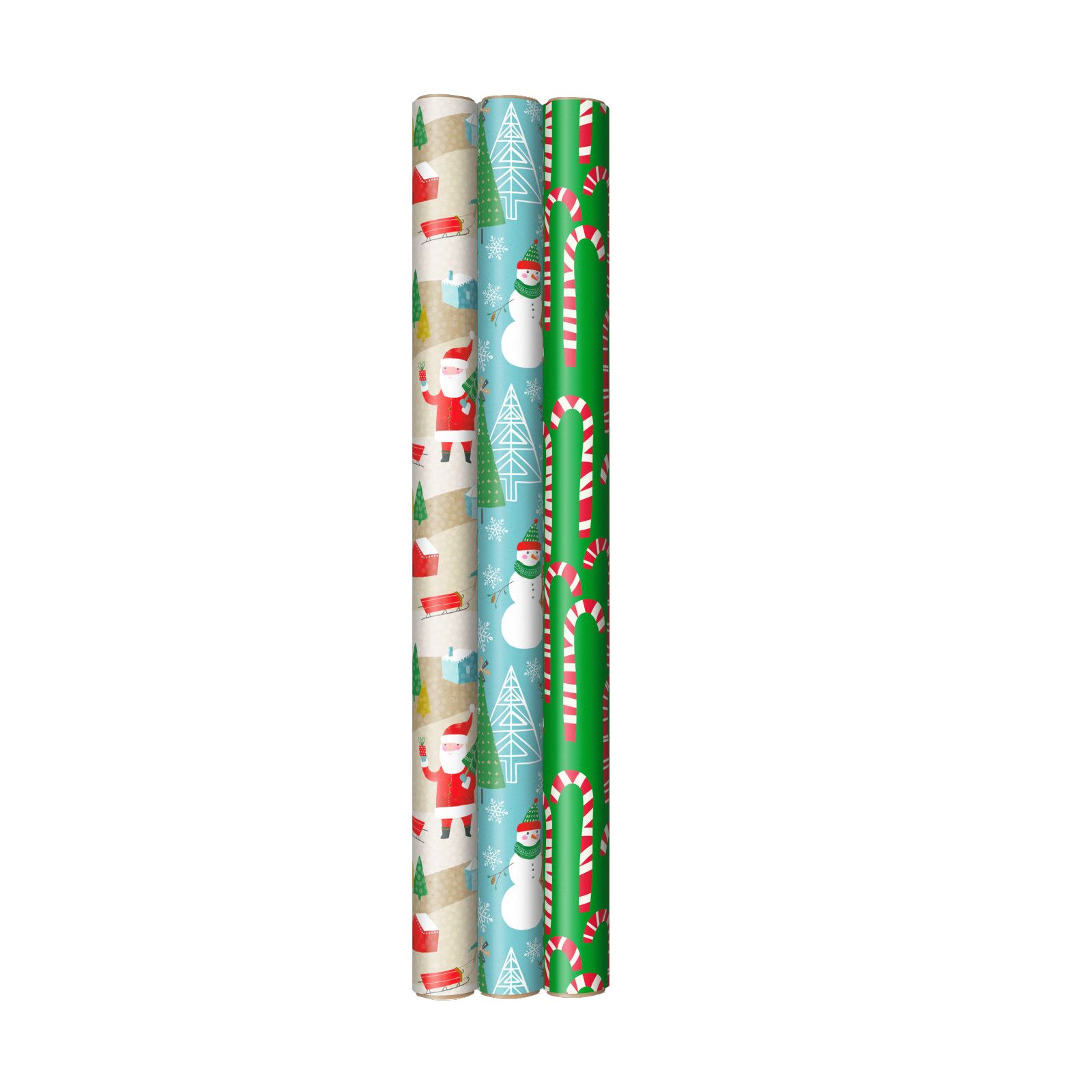 Hallmark Snowmen On White Jumbo Roll Wrapping Paper Christmas 90sq