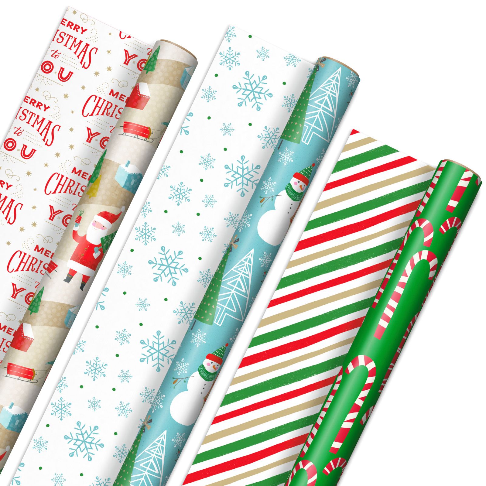 Hallmark Bulk Kraft Paper and White 2-Pack Wrapping Paper, 160 Sq. ft. Total
