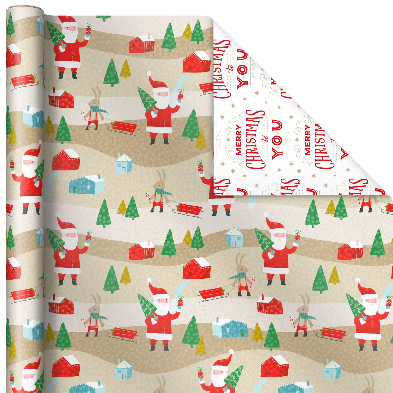 Santa Personalized Photo Wrapping Paper Sheets - Set of 3