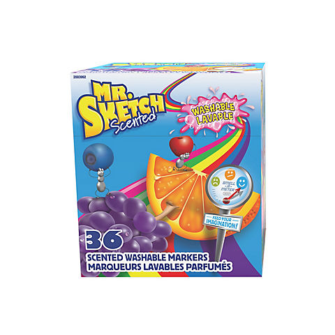 Mr. Sketch Scented Markers, Chisel Tip, 36 ct. - Assorted