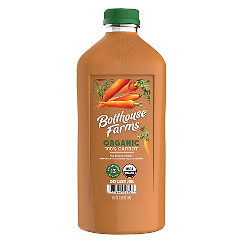 Bolthouse Farms Organics 100% Carrot Juice, 52 fl. oz.