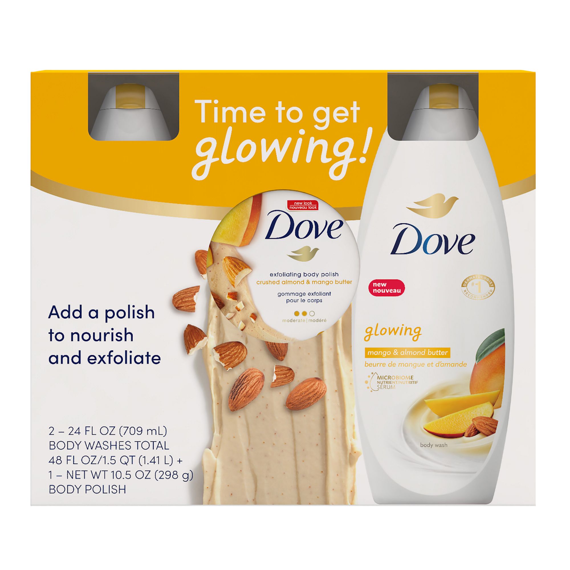 Dove Pomegranate & Shea Butter Body Scrub Exfoliates For Silky