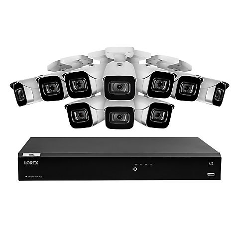 Lorex 16-Channel 10-Camera 4K Security System with 3TB HDD NVR