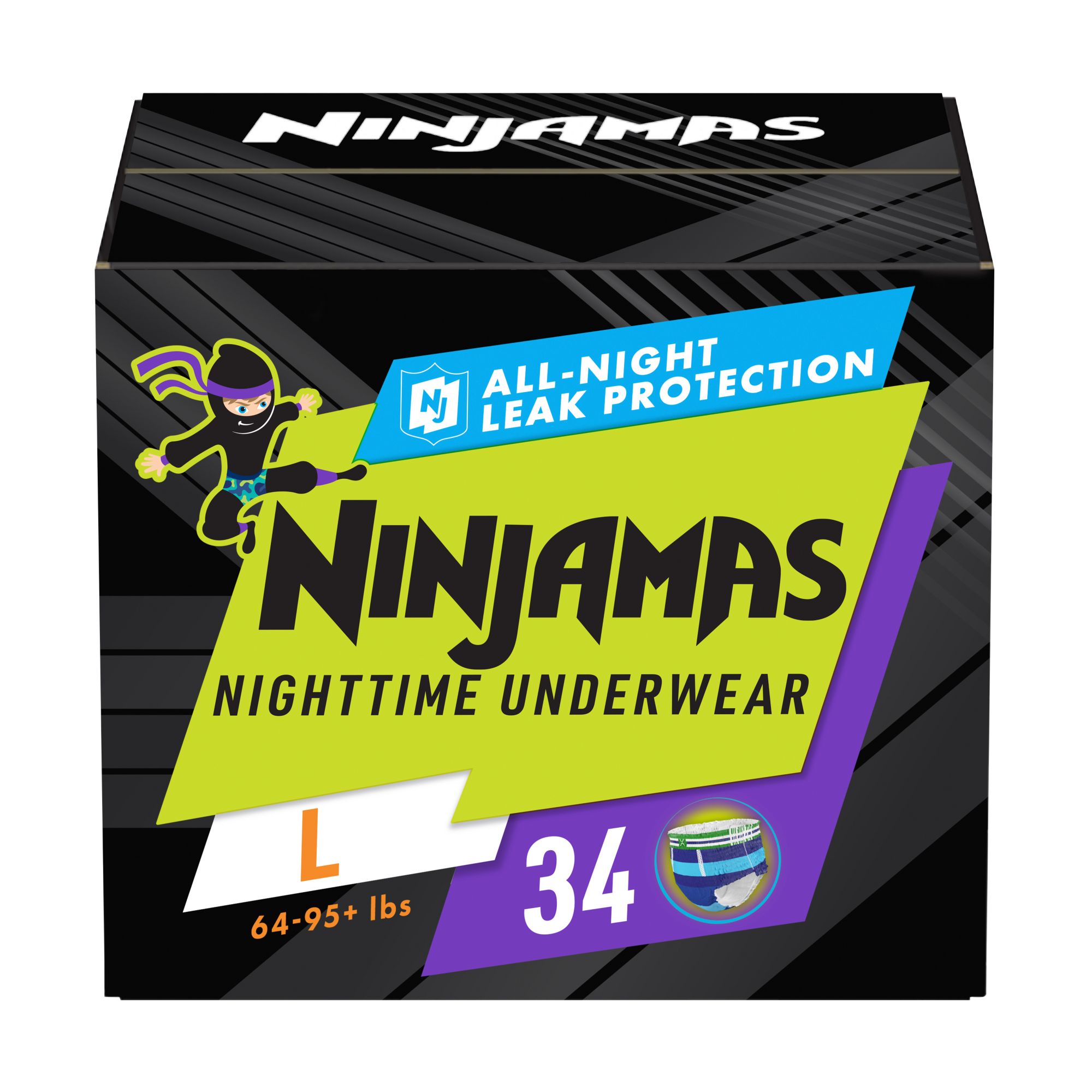 Pampers Ninjamas, Bedwetting Disposable Underwear, NightTime Training