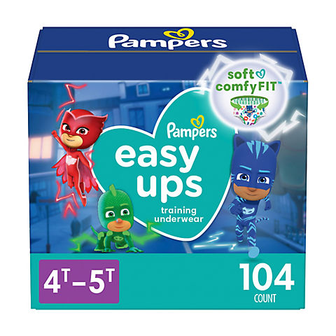 Pampers Easy Ups Training Underwear Boys 4T-5T Size 6, 104 ct.
