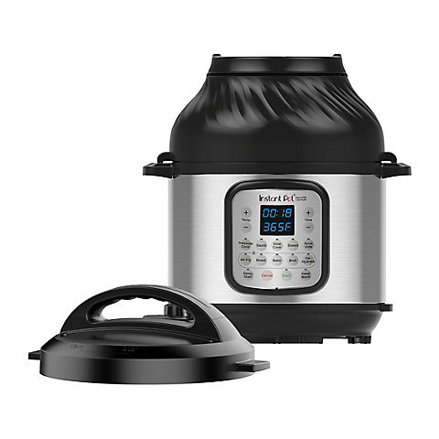 Instant Pot Duo Crisp 11 in 1 Electric Pressure Cooker with Air Fryer Lid, 6 qt. - Black and Stainless Steel
