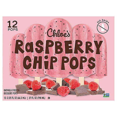 Chloe's Raspberry Chip Oatmilk Pops, 12 ct.