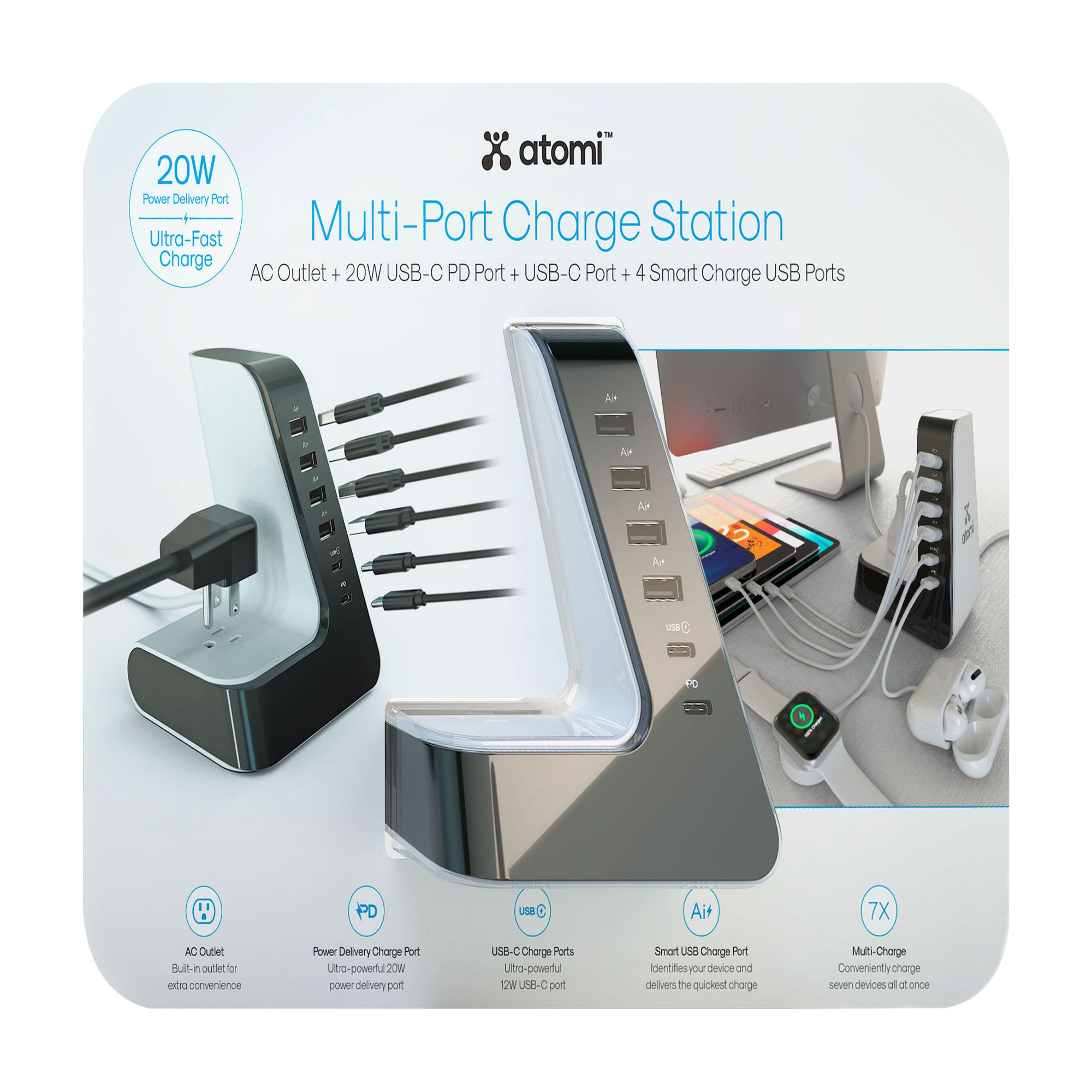 Atomi Multi-Port Charge Station