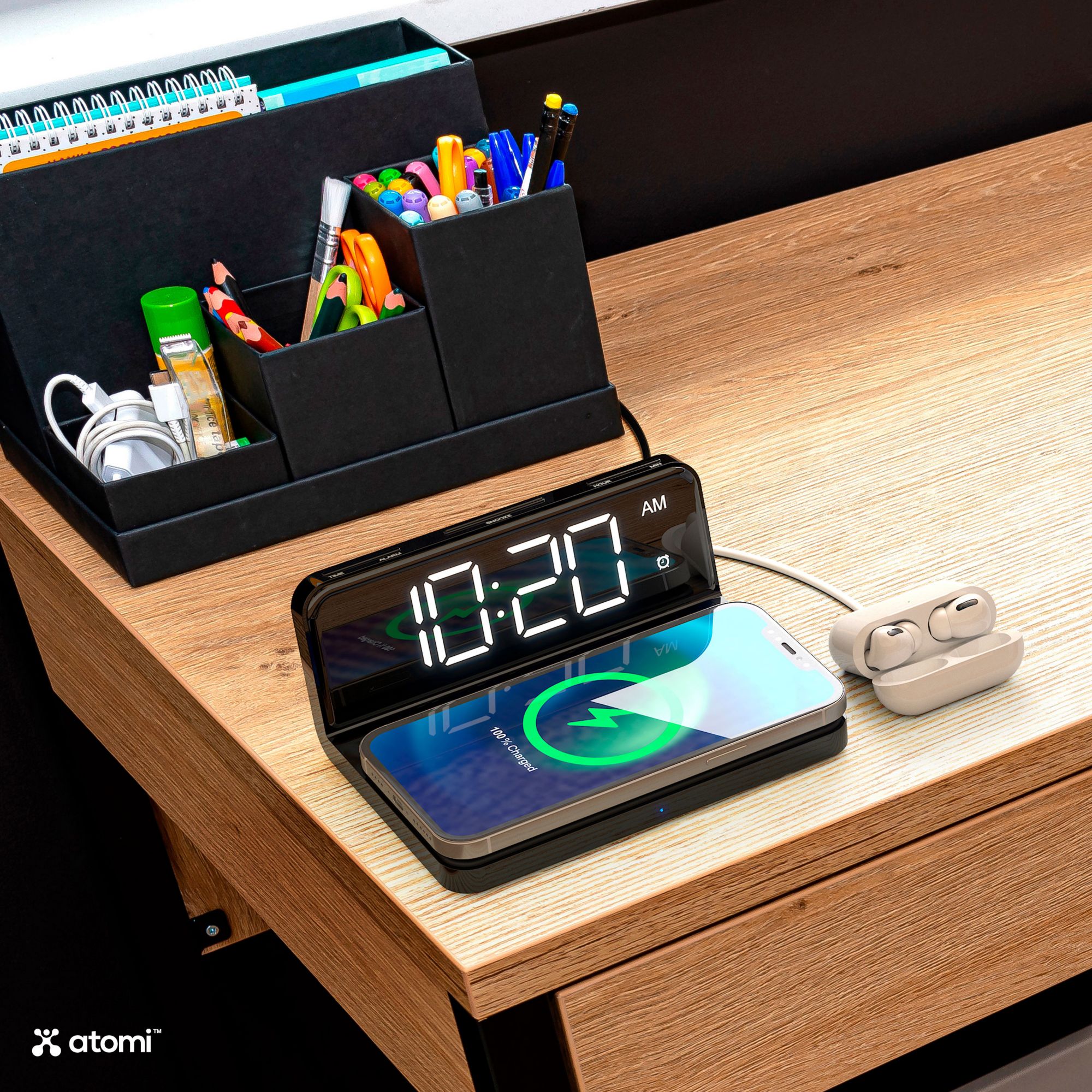 Caricabatterie Smart Clock Black 15W WIRELESSCLOCKK