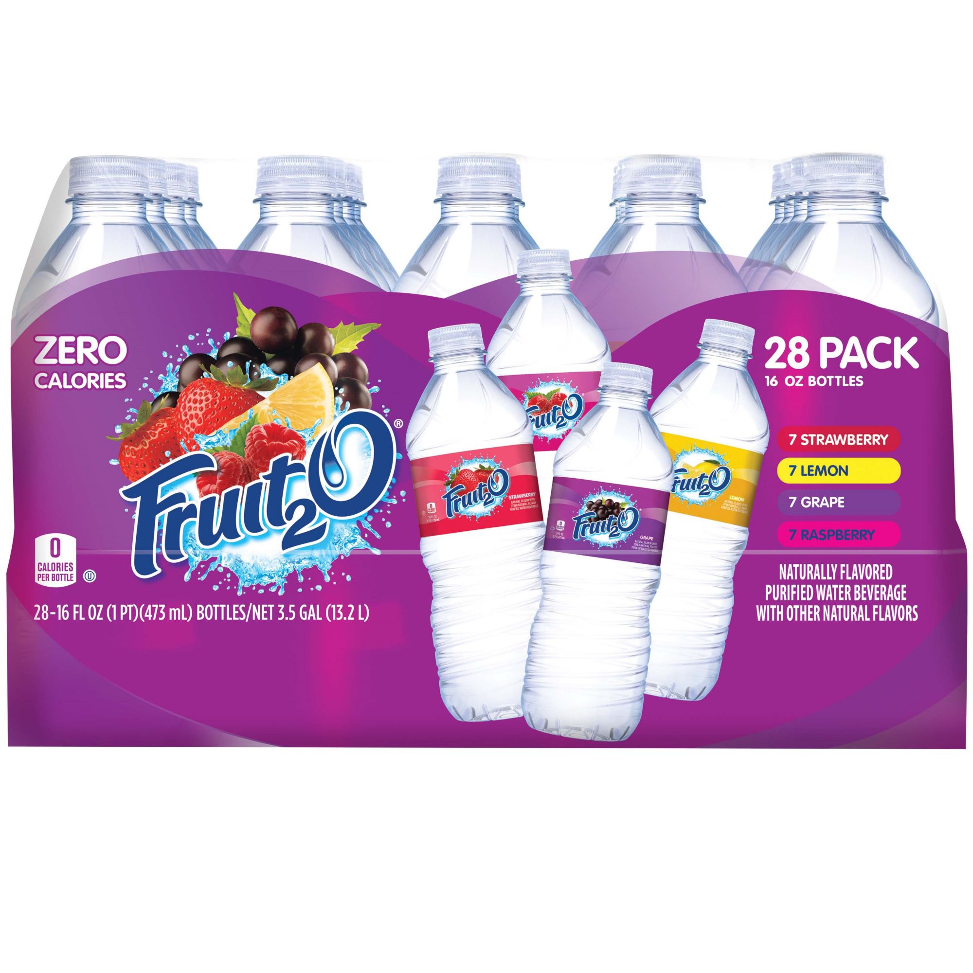 Splash Blast, Raspberry Flavor Water Beverage, 16.9 Fl Oz Plastic