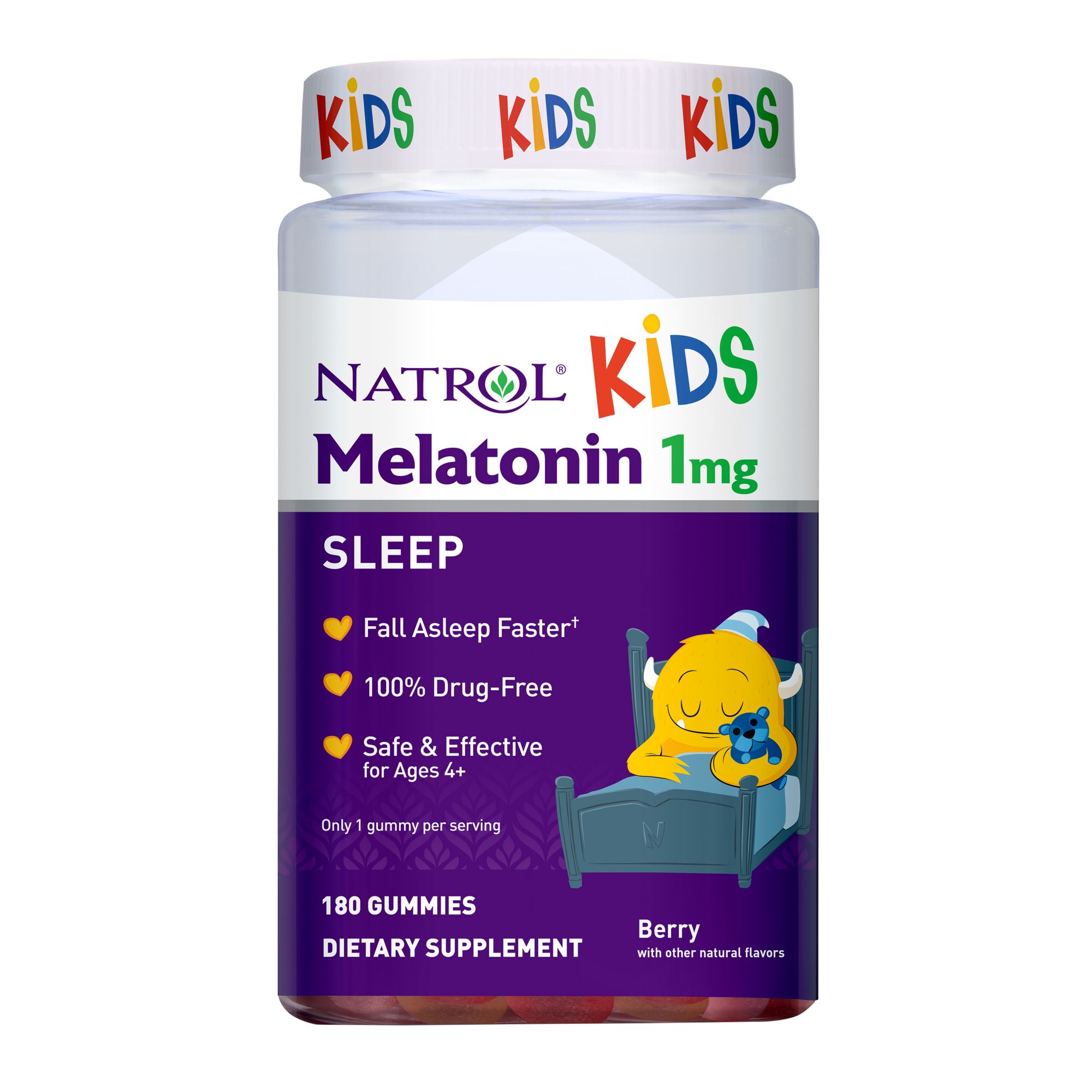 Gigivzla_  MELATONINA PARA NIÑOS 1MG 180 GUMMIES NATROL