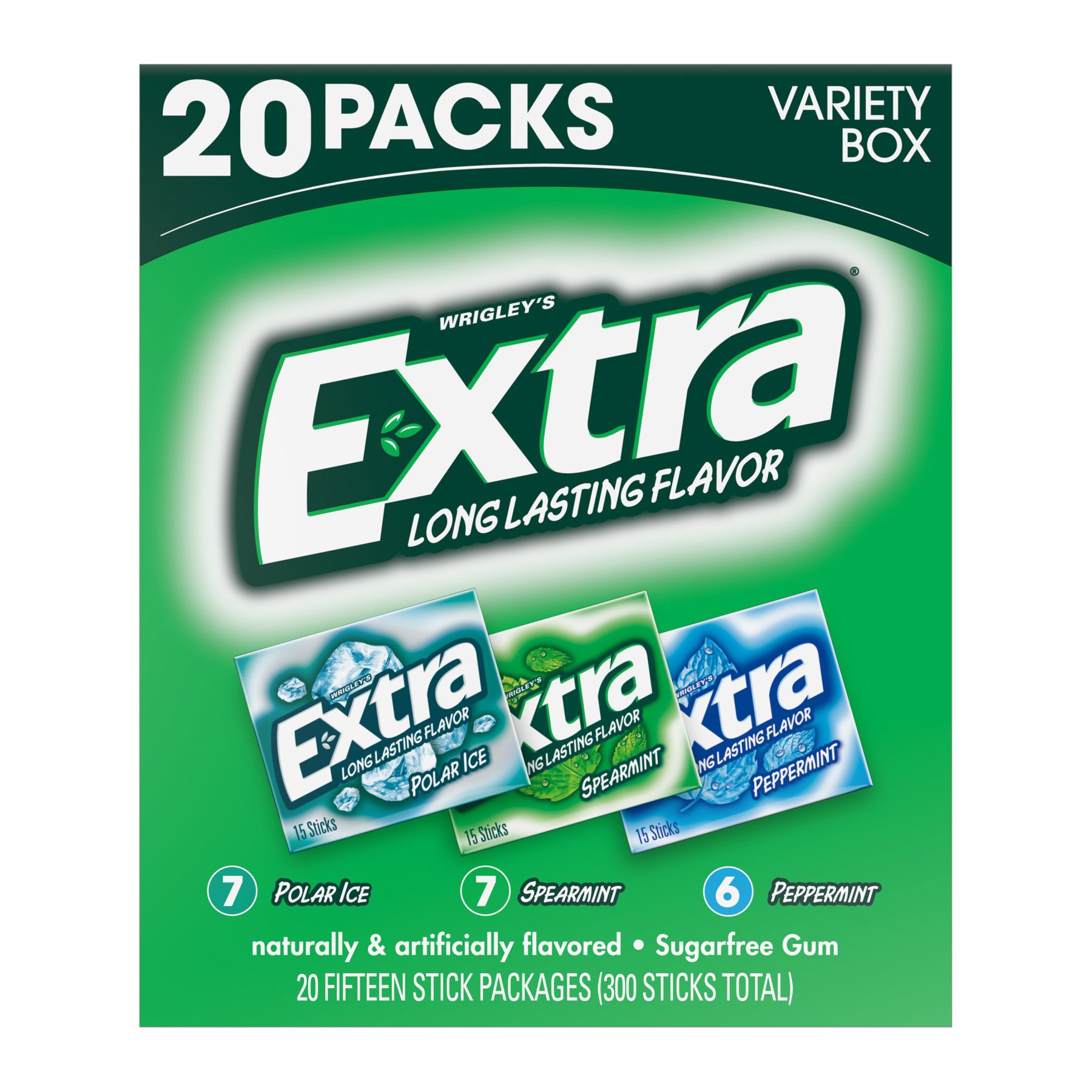 Extra Mint Sugar-Free Chewing Gum Bulk Variety Pack, 20 pk.