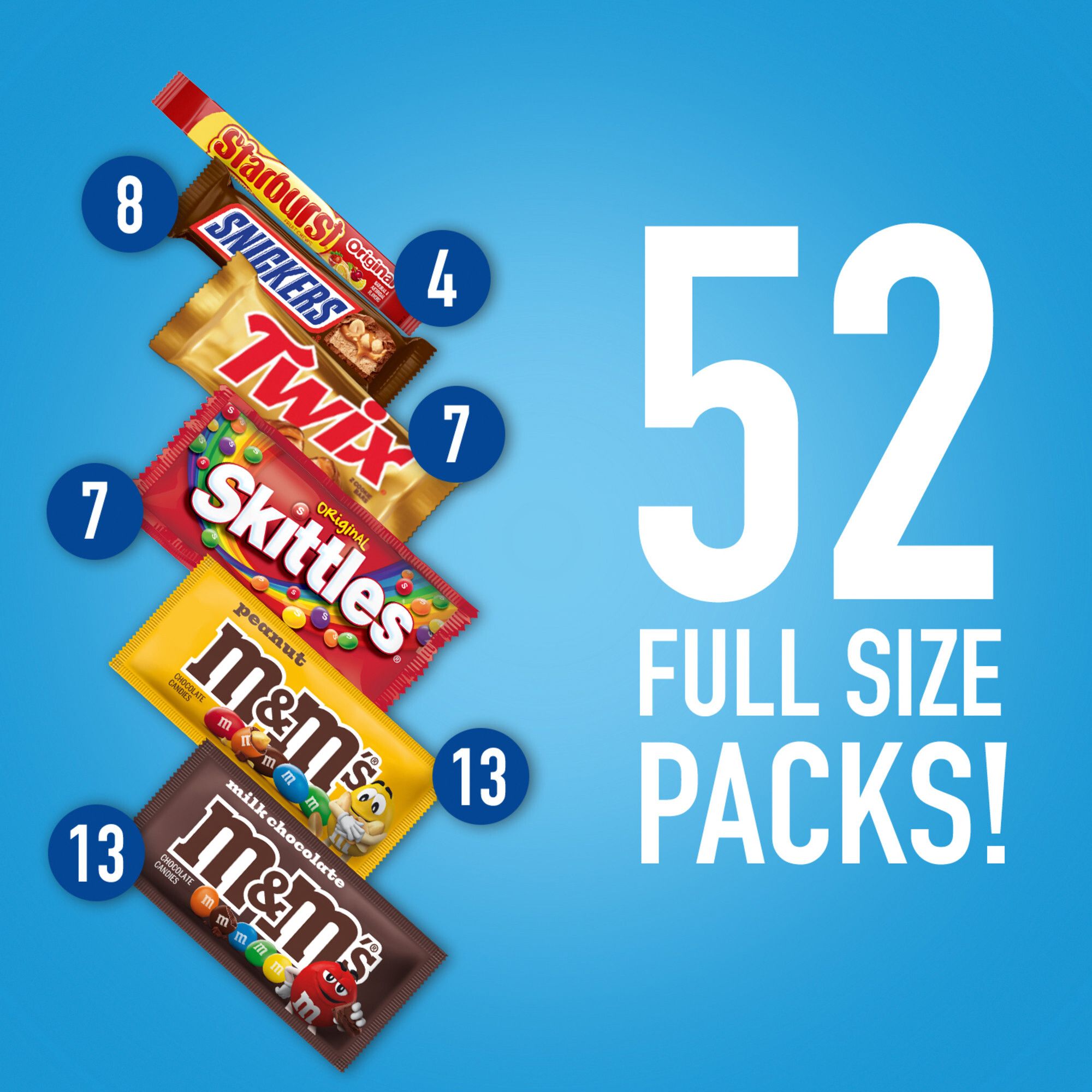 M&M'S, Skittles Variety Pack, 52 ct./95.47 oz.