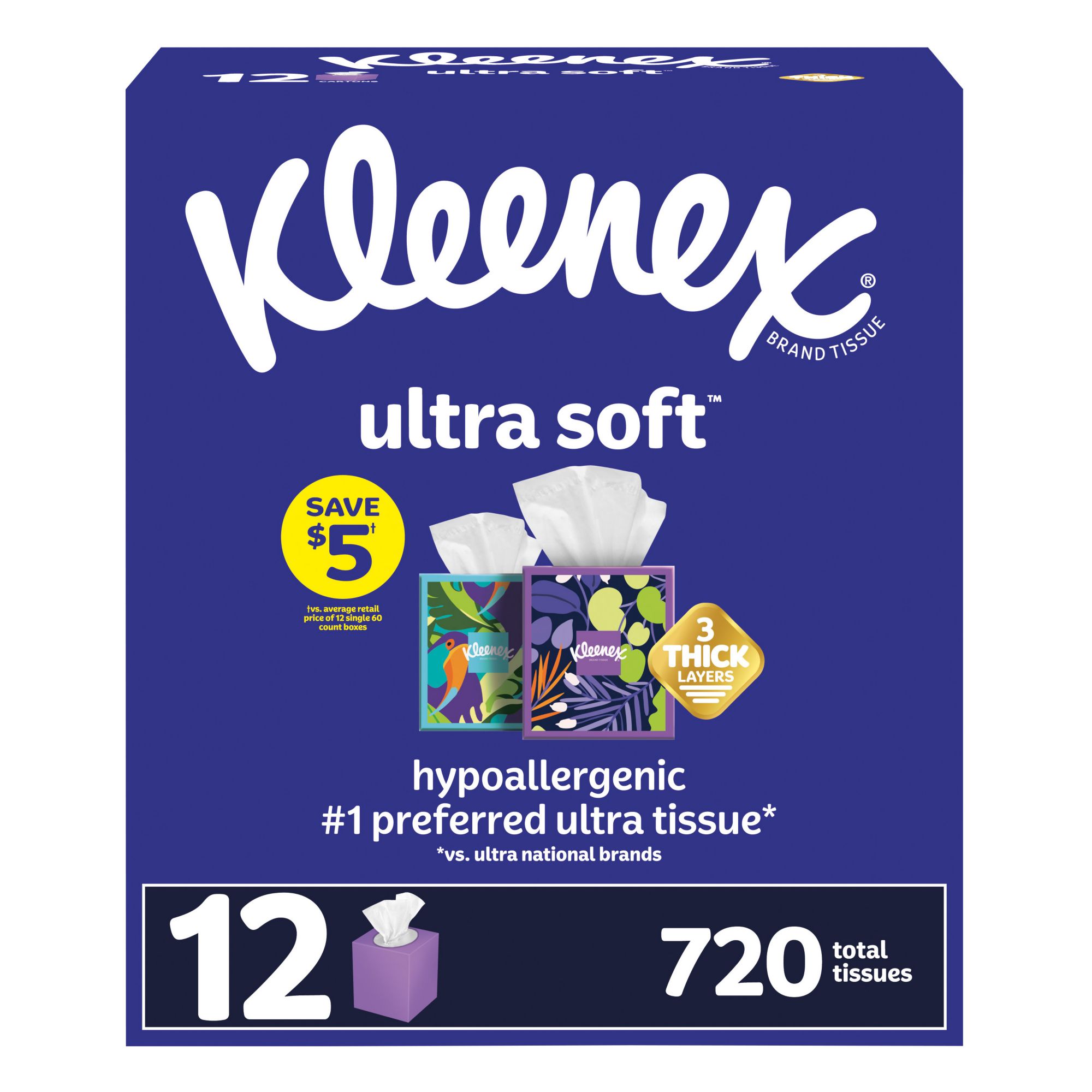 Kleenex Ultra Soft, Soft Facial Tissue