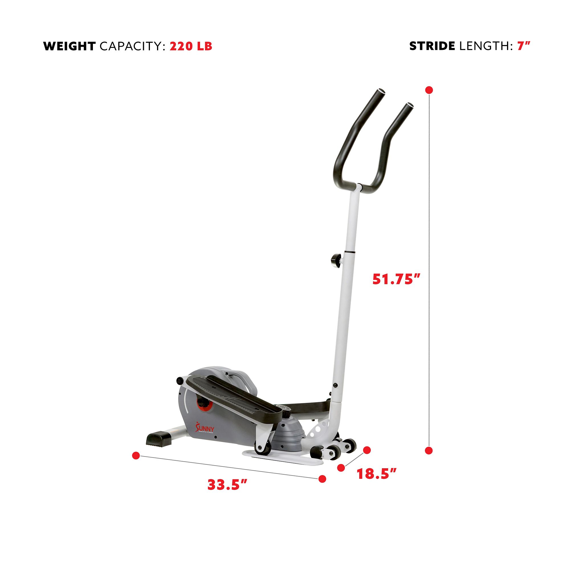 Mini elliptical best sale with handlebar