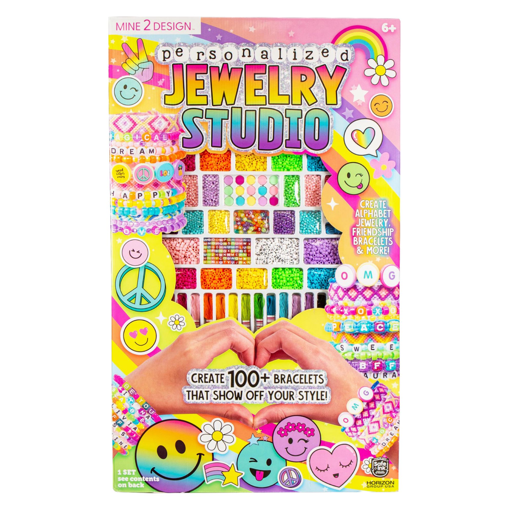 Children DIY Jewelry Kit 6 Color Choose Blue Green Purple Red Pink