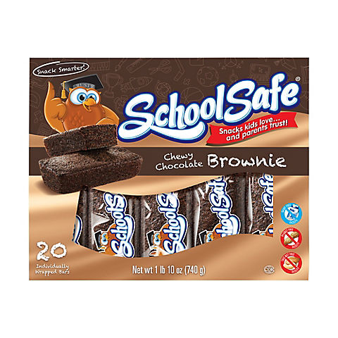 School Safe Chewy Chocolate Brownie Bars, 20 ct.