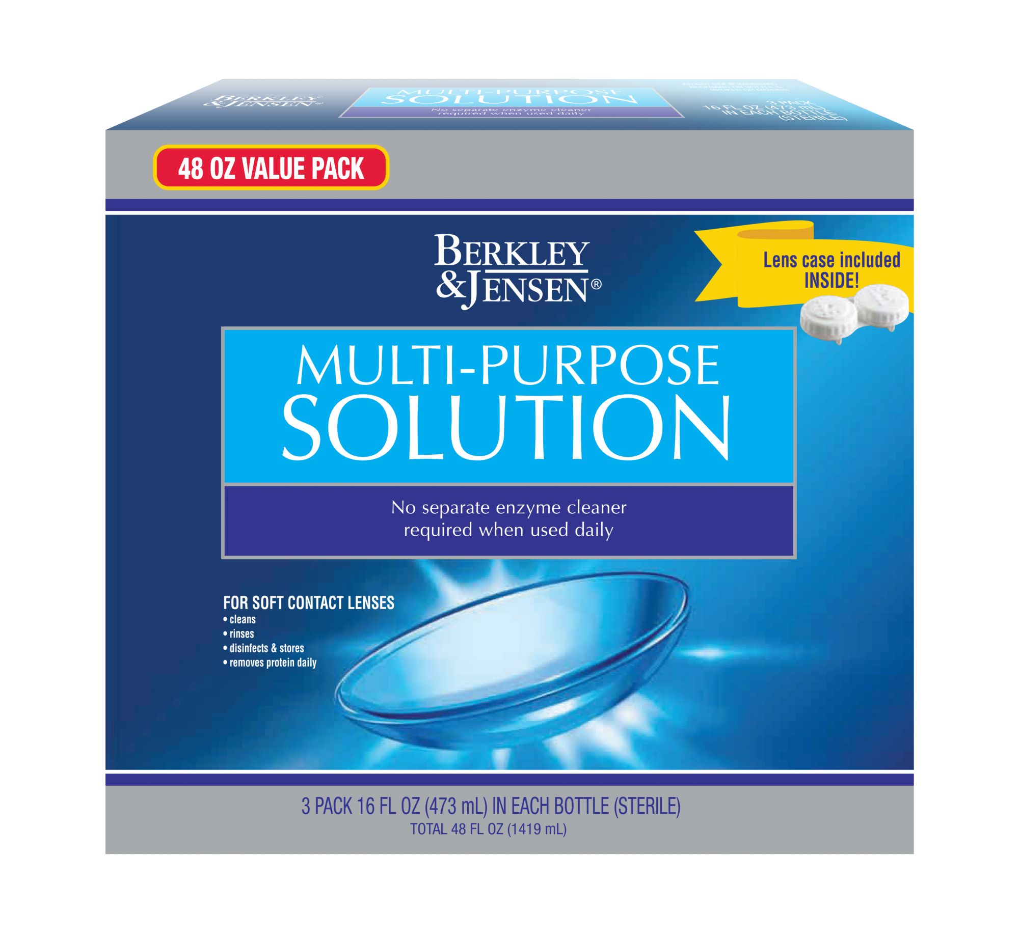 Berkley Jensen Multi-Purpose Solution, 3 pk./16 oz.