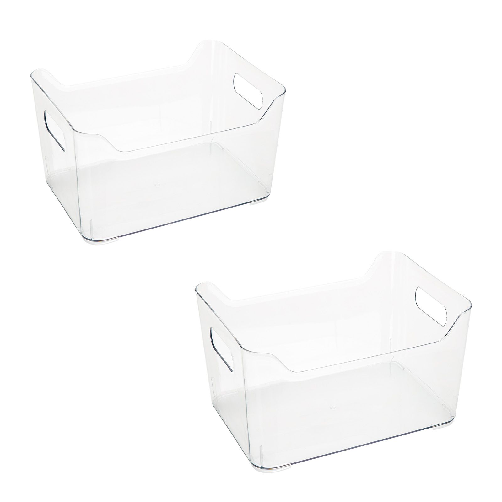 Large Plastic Storage Bin, Clear