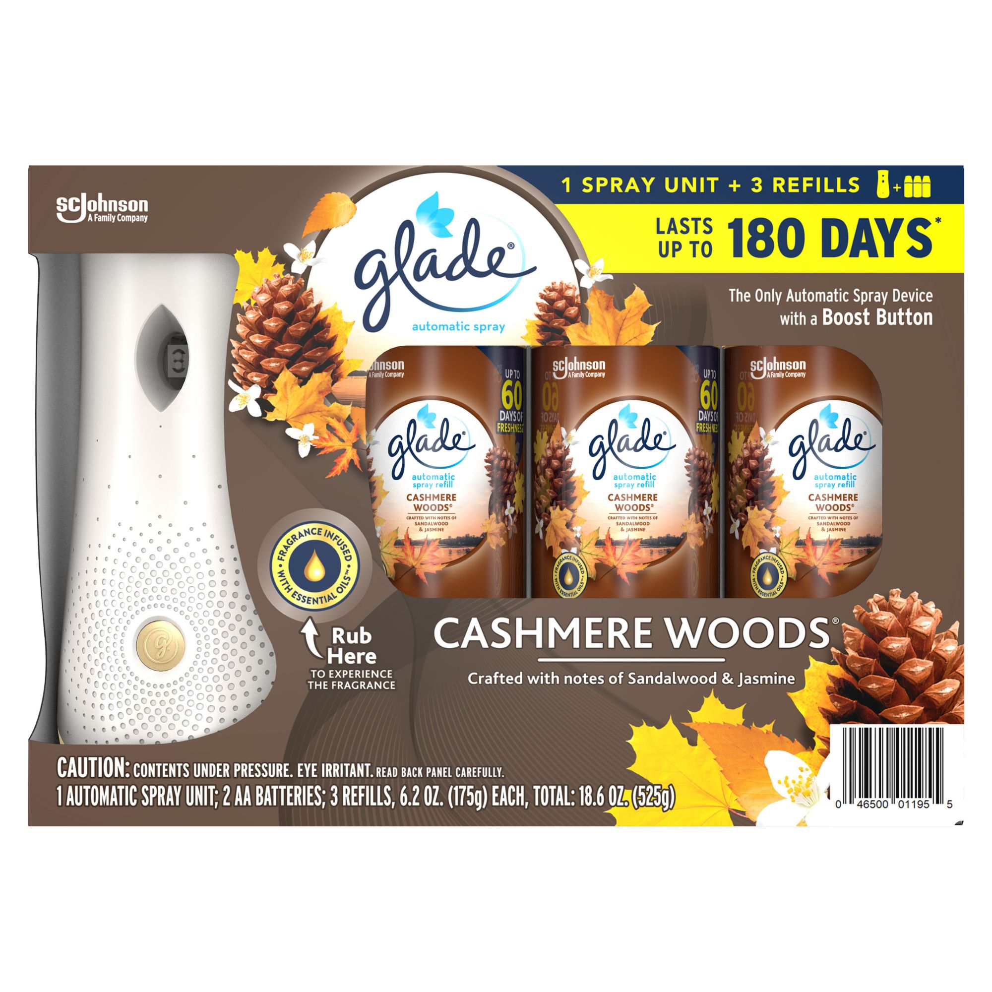 Glade Auto Spray Cashmere Woods 1 Auto Sprayer +3 Refills