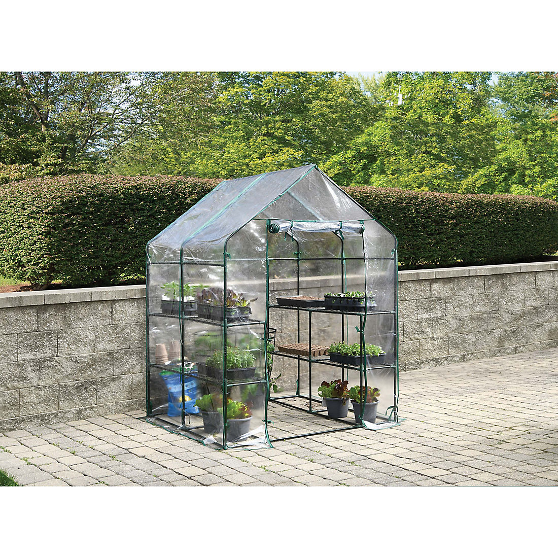 Frame Plants Roll Front Mini Outdoor 4 Tier Garden  Greenhouse PVC Cover Up Grow 