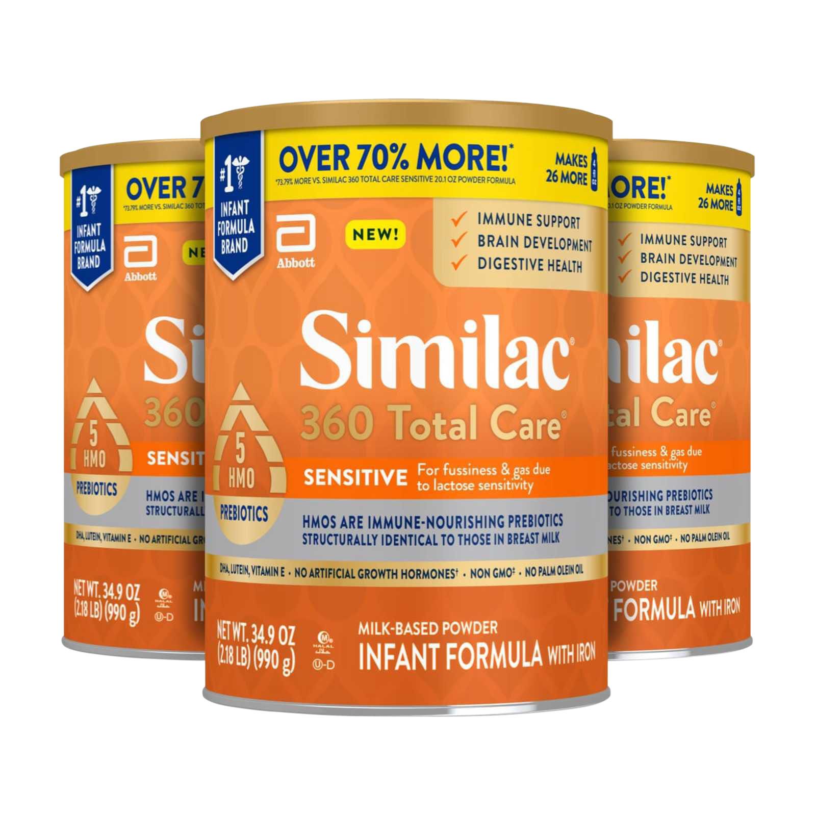 Similac Pro-Total Comfort Infant Formula Powder, 36 oz Can, Case of 3