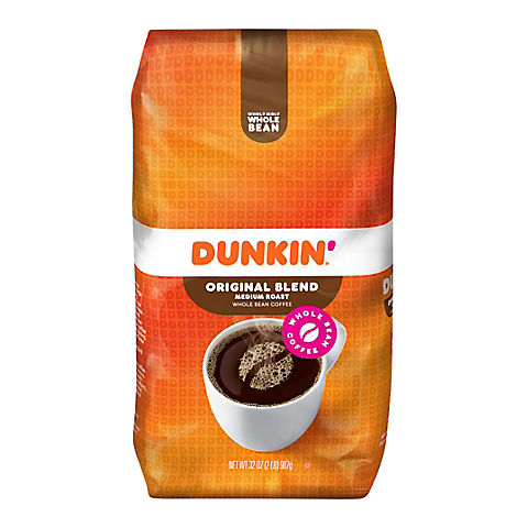 Dunkin' Original Whole Bean Coffee, 32 oz.