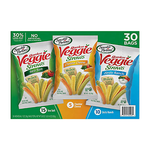 Sensible Portions Garden Veggie Straws Variety Snack Pack, 30 pk./1 oz.